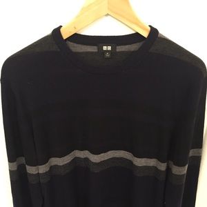 Uniqlo striped crew sweater medium